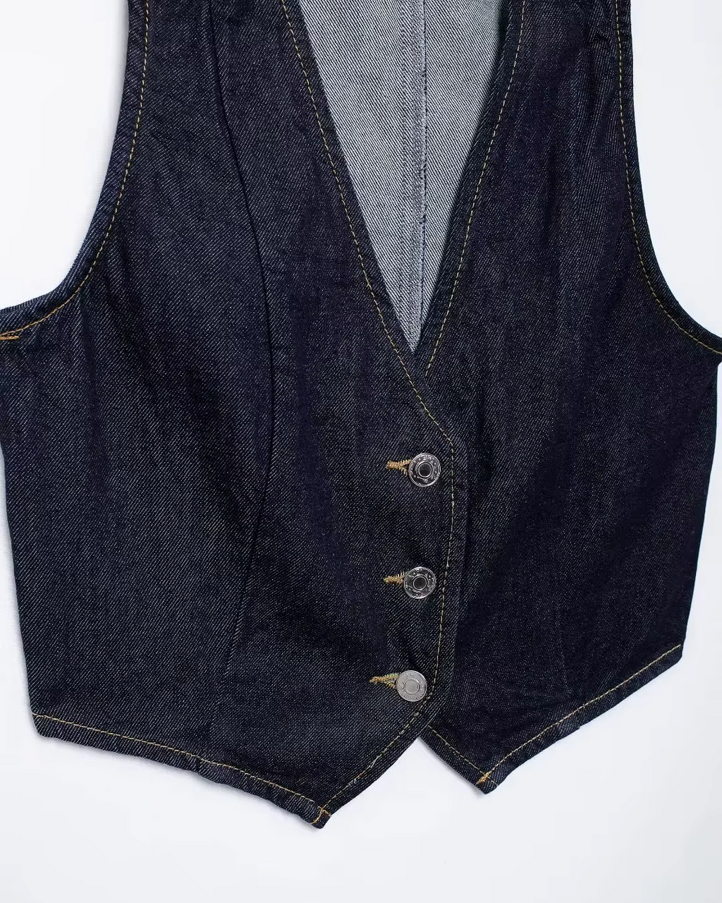 Vintage Denim Gilet en Broek Set voor Dames