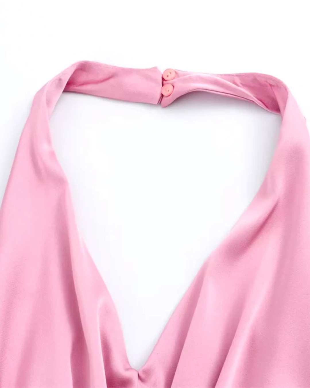 Roze Satijnen Elegante Dames Jumpsuit