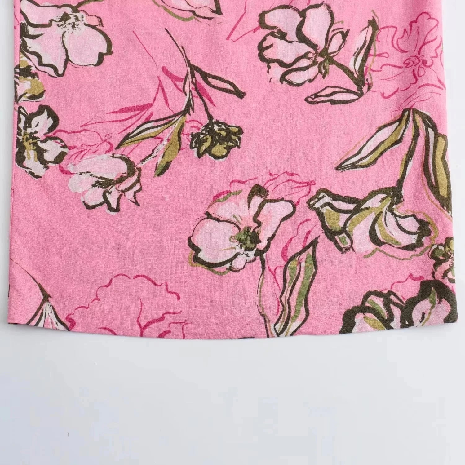 Vintage Mouwloze Rechte Zomerjurk met O-Hals voor Dames