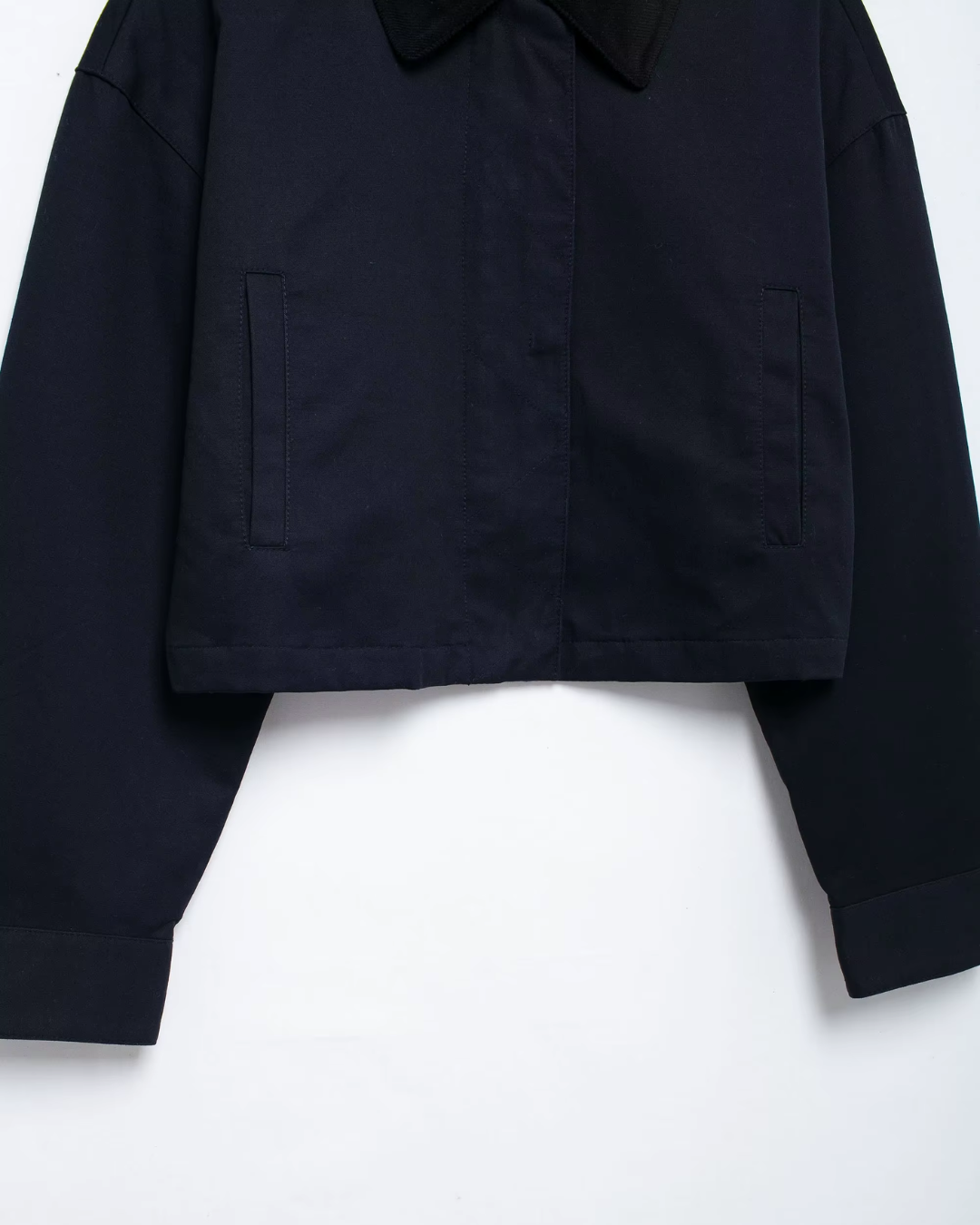 Vintage Fluwelen Jack met Rits en Revers Knopen voor Dames