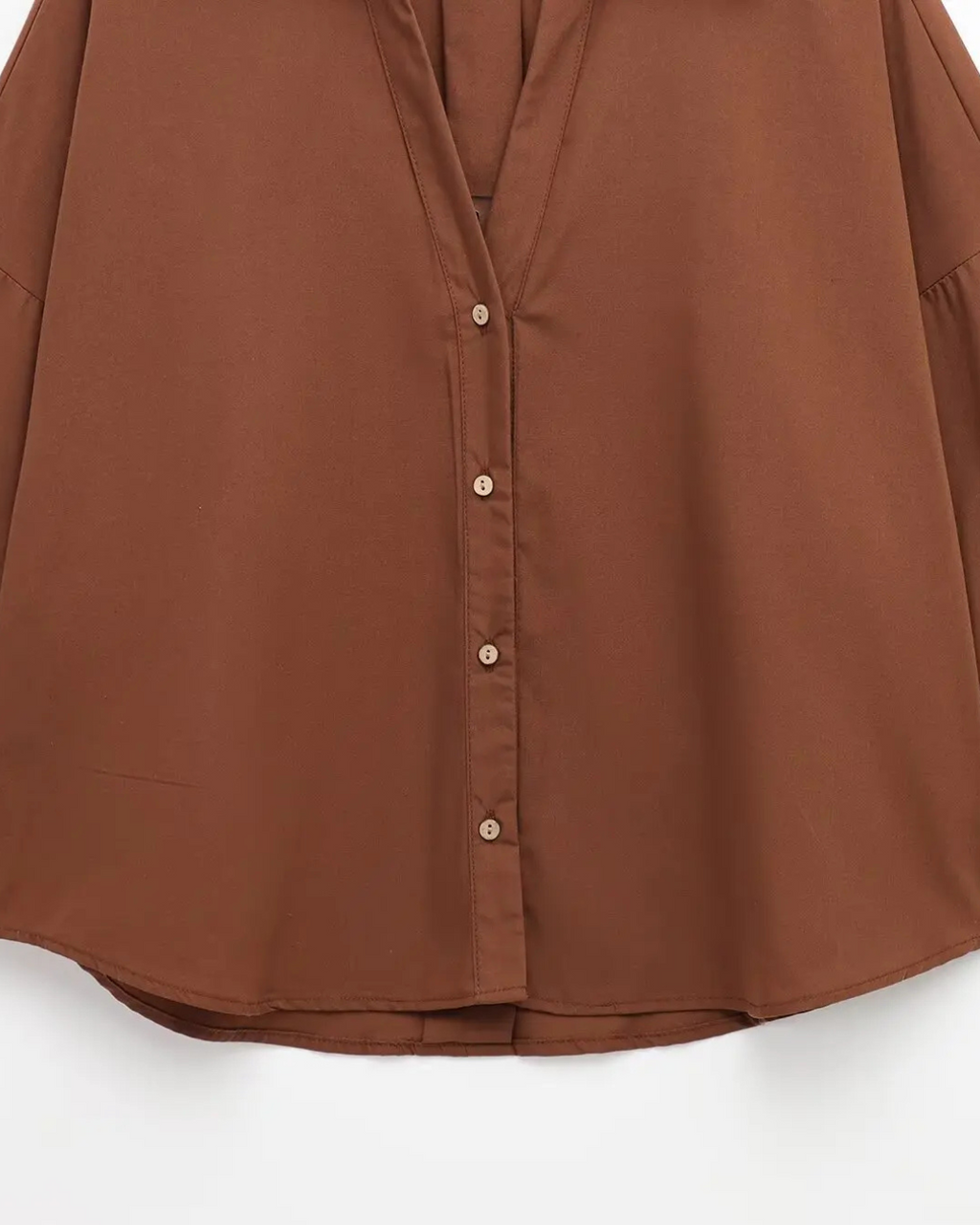 Oversized Blouse Dames – V-Hals & Faux Linnen