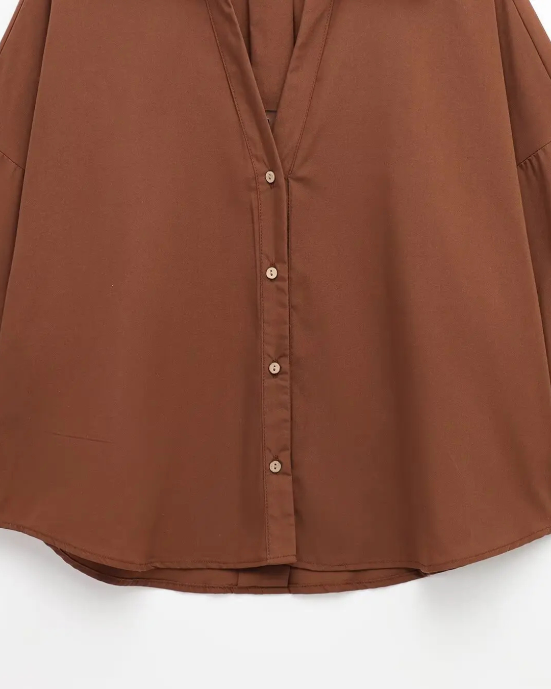 Oversized Blouse Dames – V-Hals & Faux Linnen