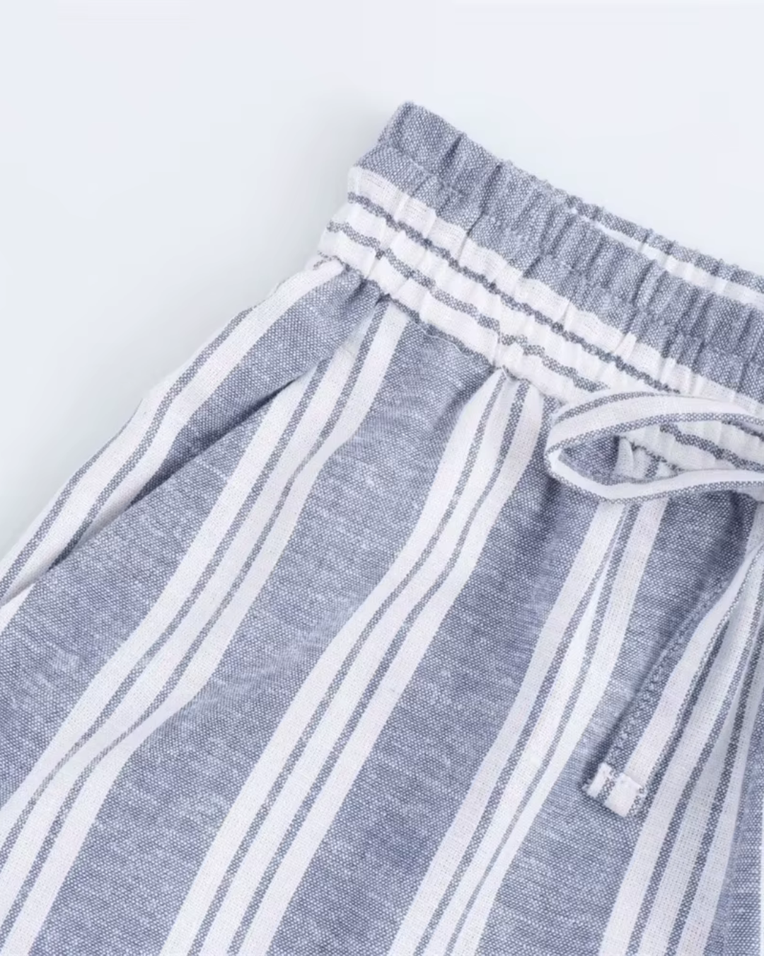 Casual Eenvoudige En Veelzijdige Linnen Blended Gestreepte Broek voor Dames