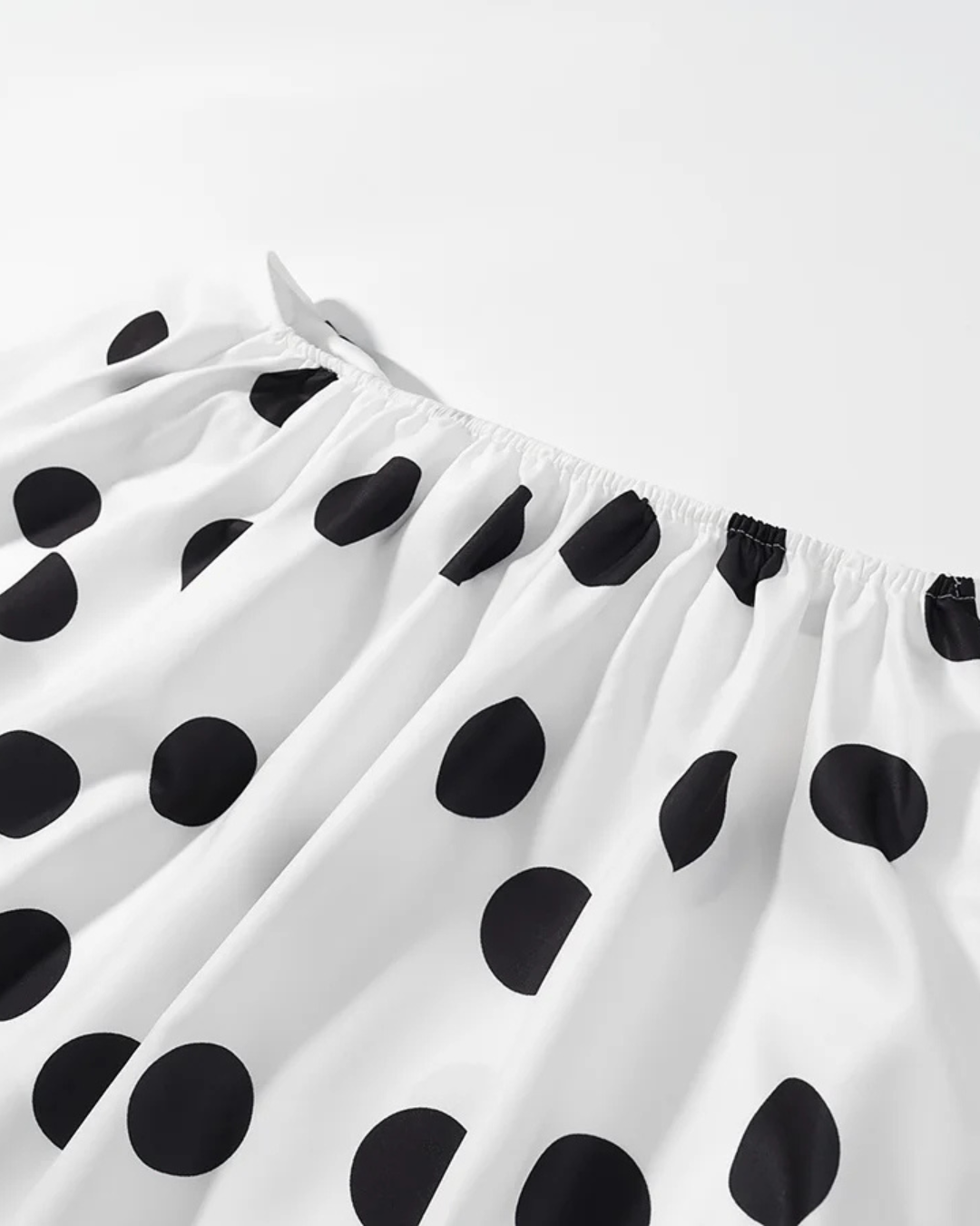 Tweedelige Set met Strapless Polkadot Top en Broek voor Dames