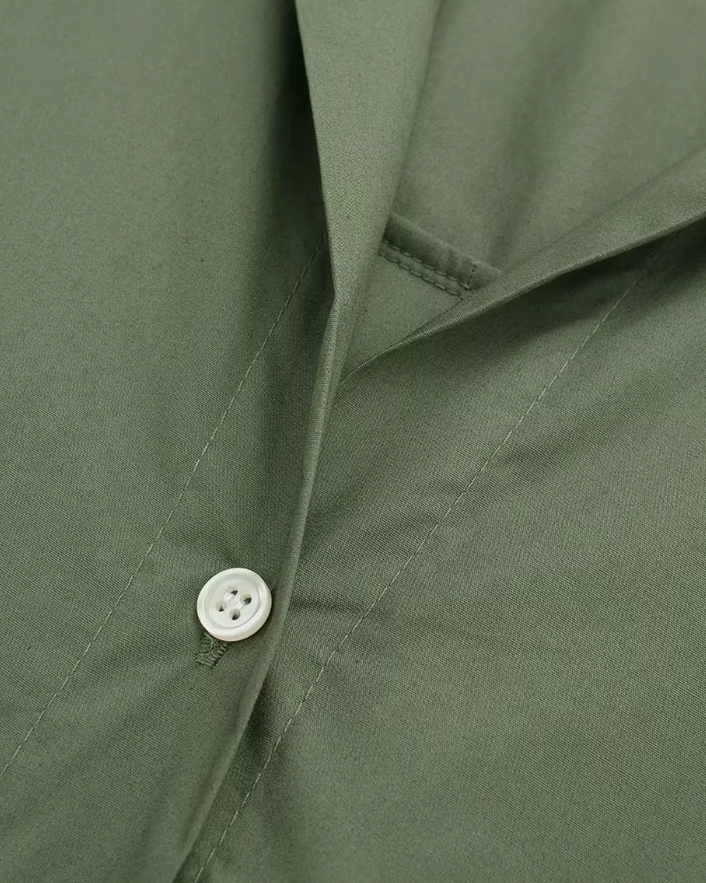 Camouflage Groene Poplin Blouse voor Dames