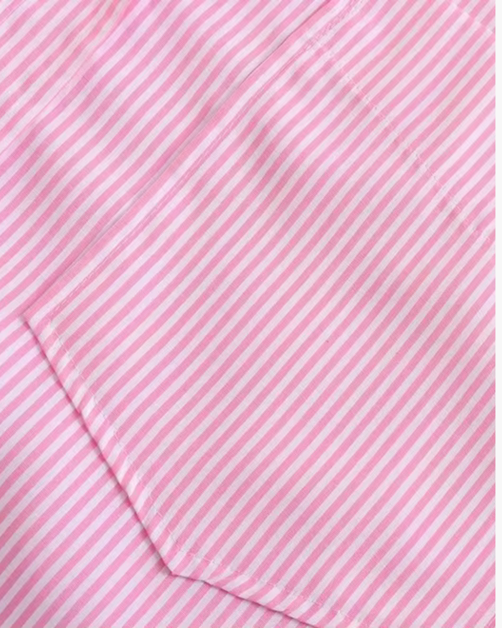 Roze Gestreepte Oversized Blouse met Zak voor Dames