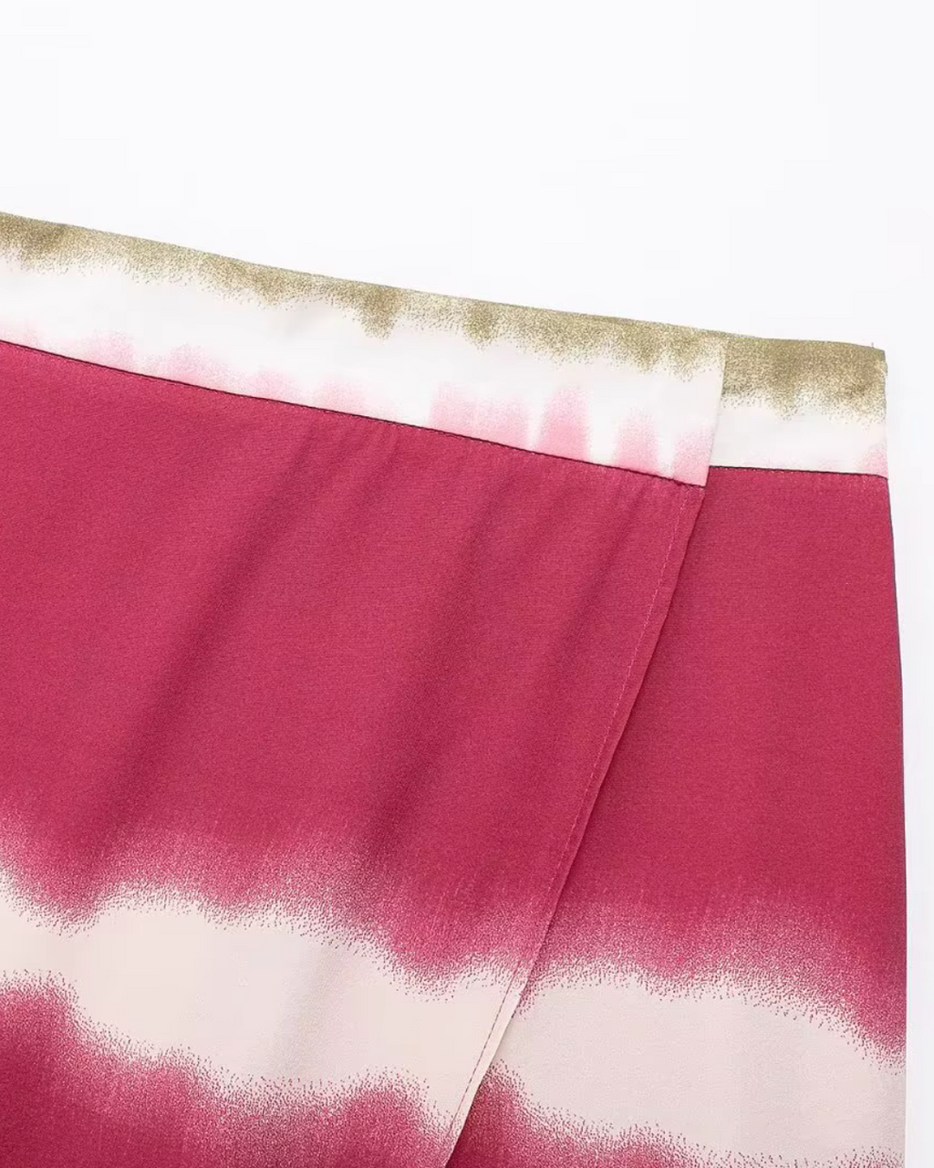 Chique Tie-Dye Wijde Pijpen Broek met Hoge Taille voor Dames