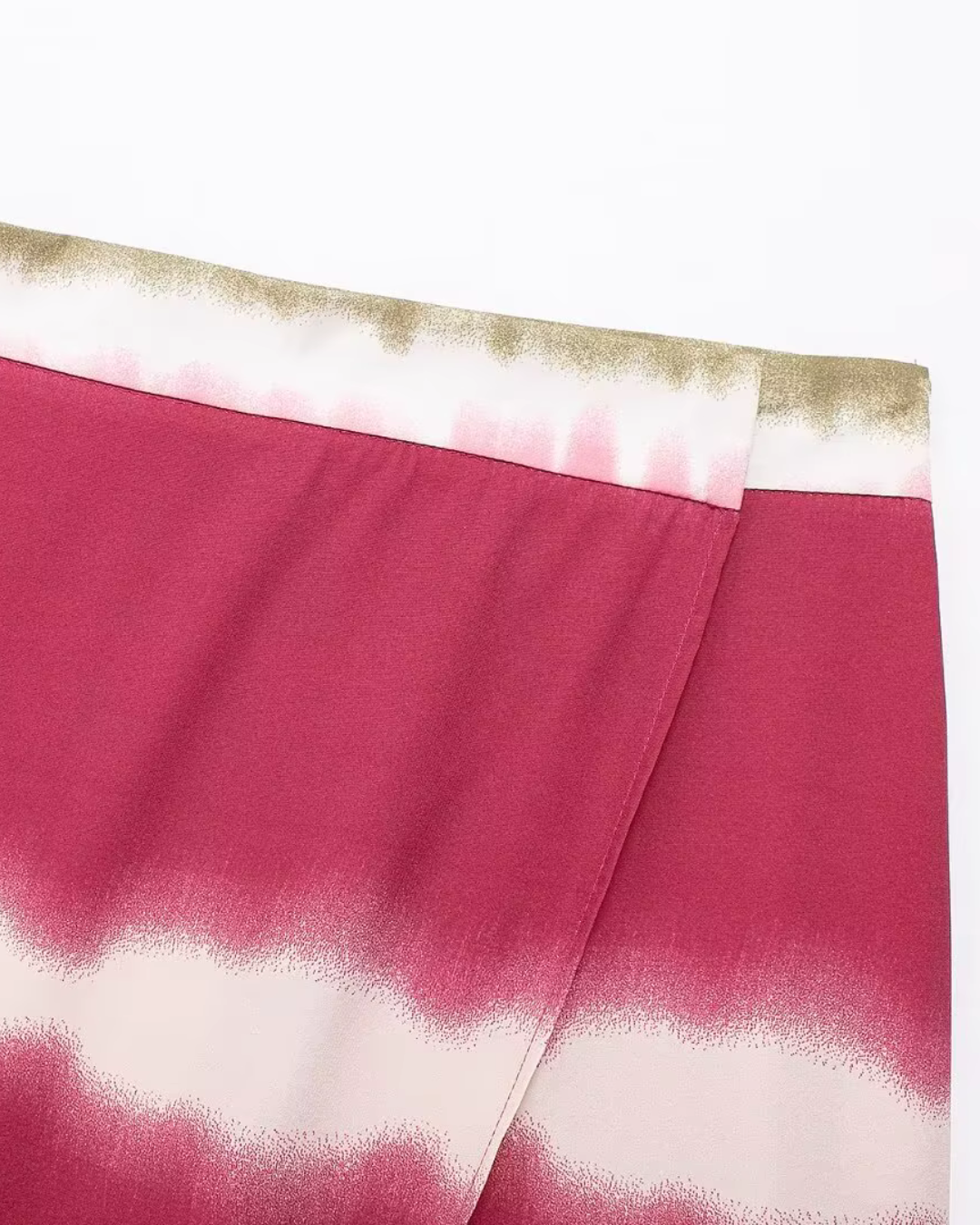 Chique Tie-Dye Wijde Pijpen Broek met Hoge Taille voor Dames