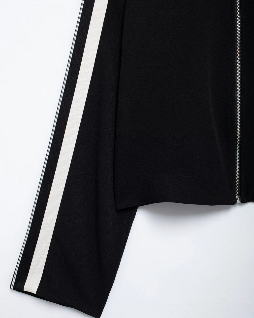 Trendy 2-Delige Set - Zijstreep Ritsjack & Wijde Broek met Elastische Taille voor Dames