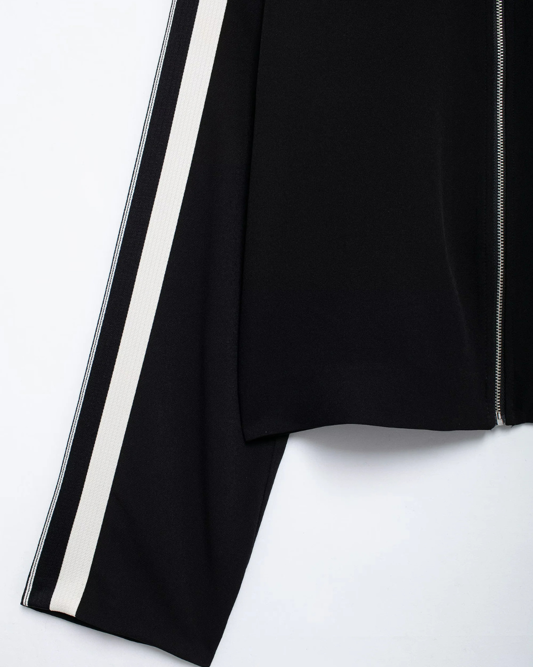 Trendy 2-Delige Set - Zijstreep Ritsjack & Wijde Broek met Elastische Taille voor Dames