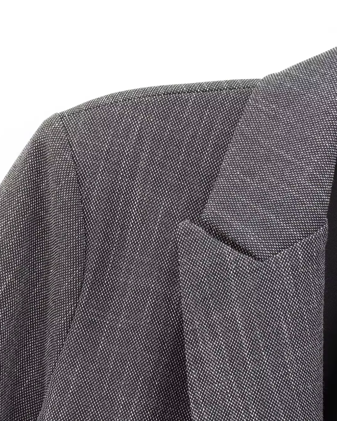 Vintage Grijze Office Lady Blazer en Broek Set