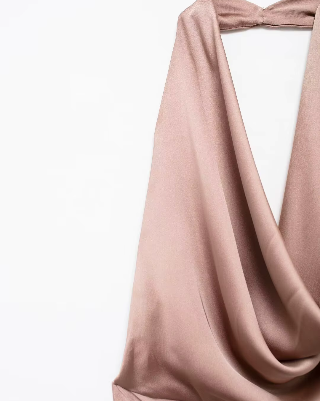 Satijnen Halter Jurk met Ruches voor Dames