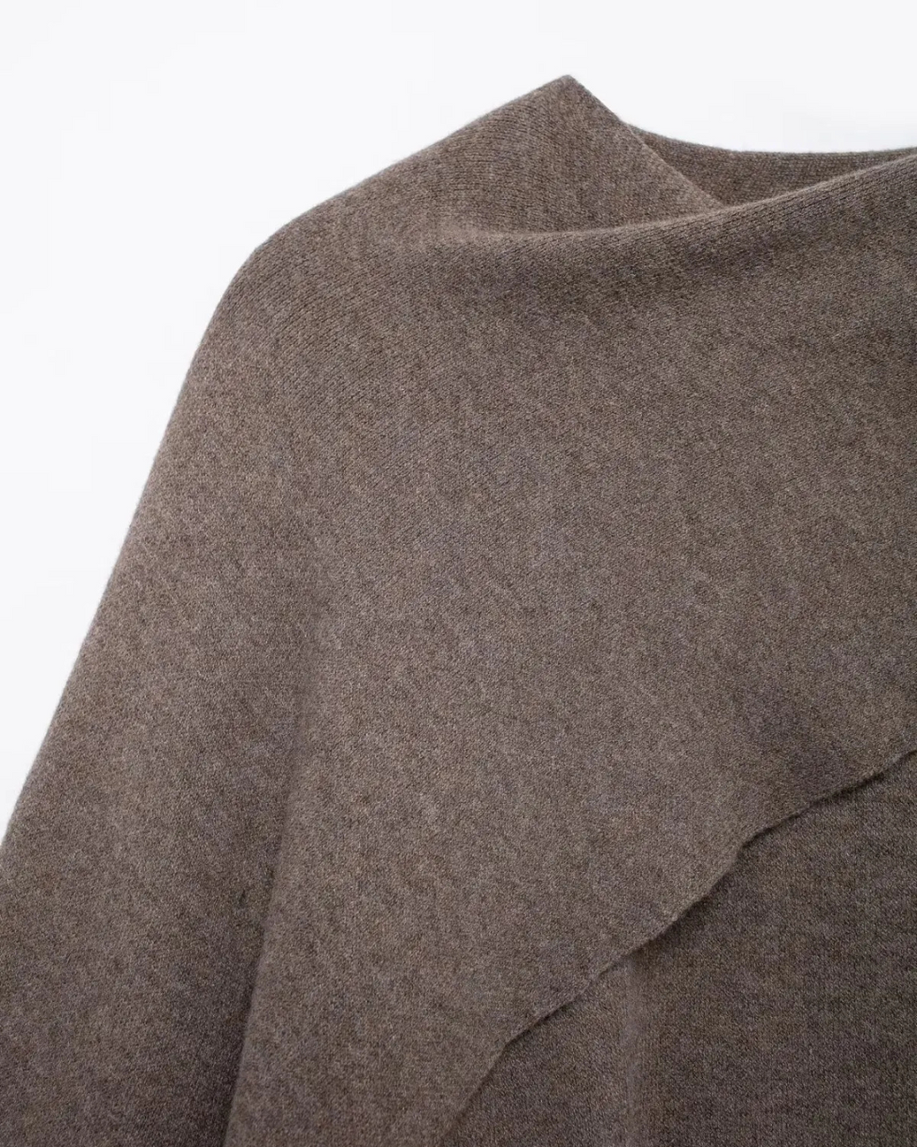 Gebreide Winterjas met Asymmetrische Sjaalkraag voor Dames