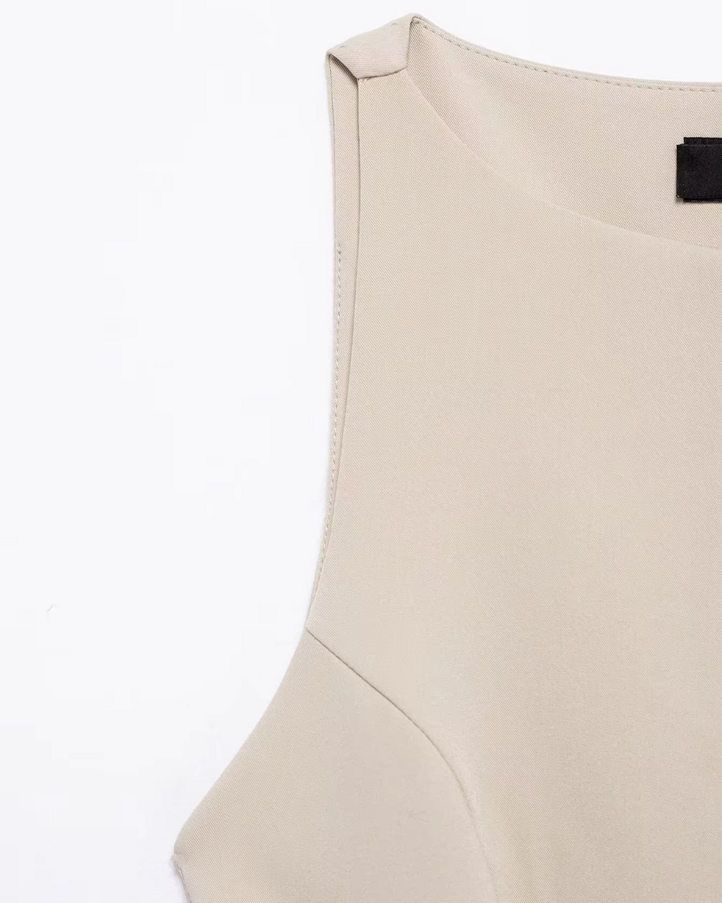 Elegante Mouwloze Mini Jurk met Riem en O-Hals voor Dames