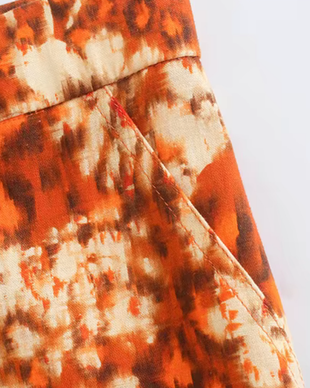 Vintage Bloemen Print Rechte Broek voor Dames