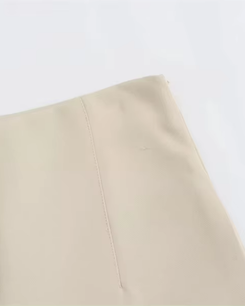 Hoge Taille Beige Wijde Pijpen Broek voor Dames