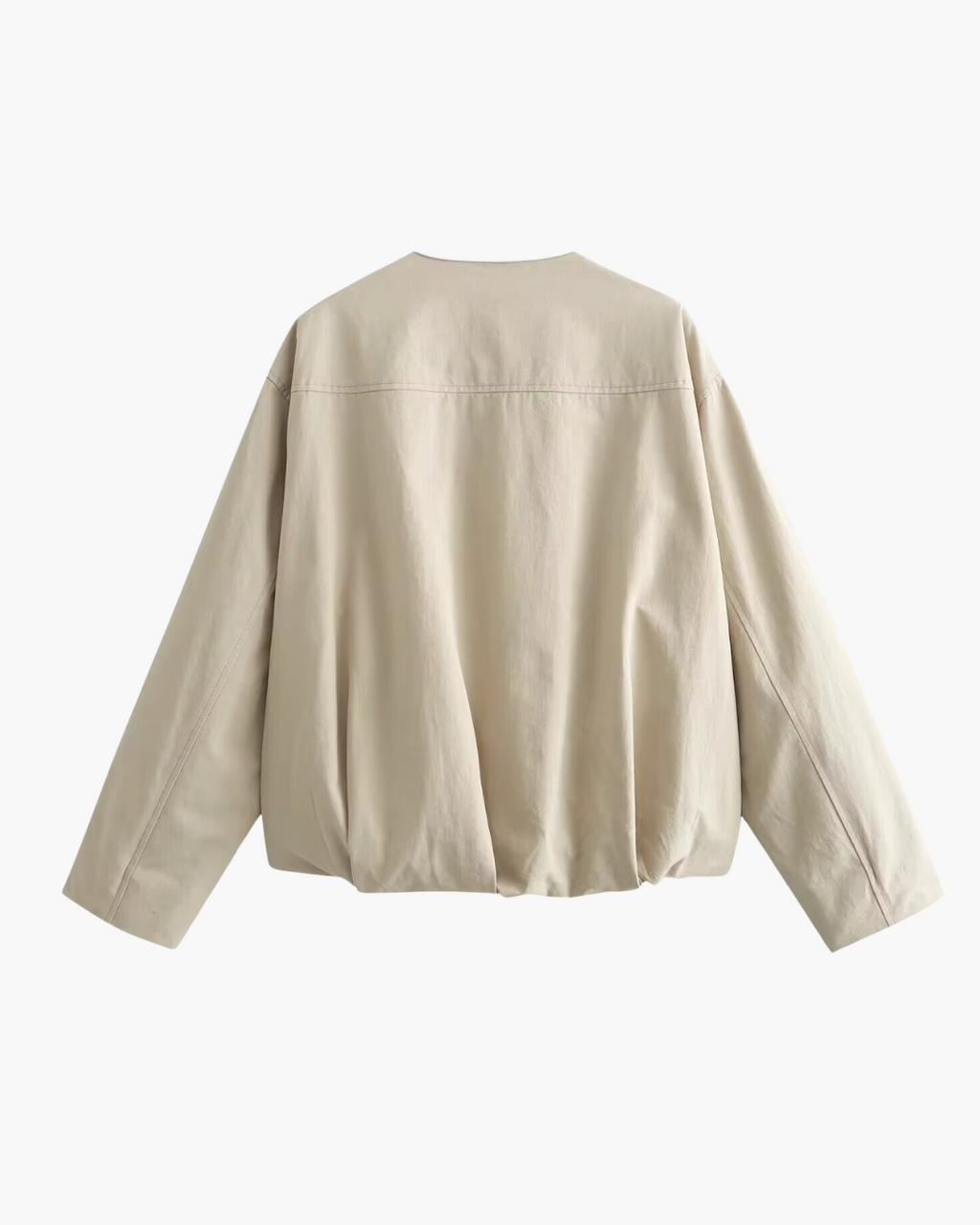 Beige Bomberjack in Koreaanse Stijl voor Dames