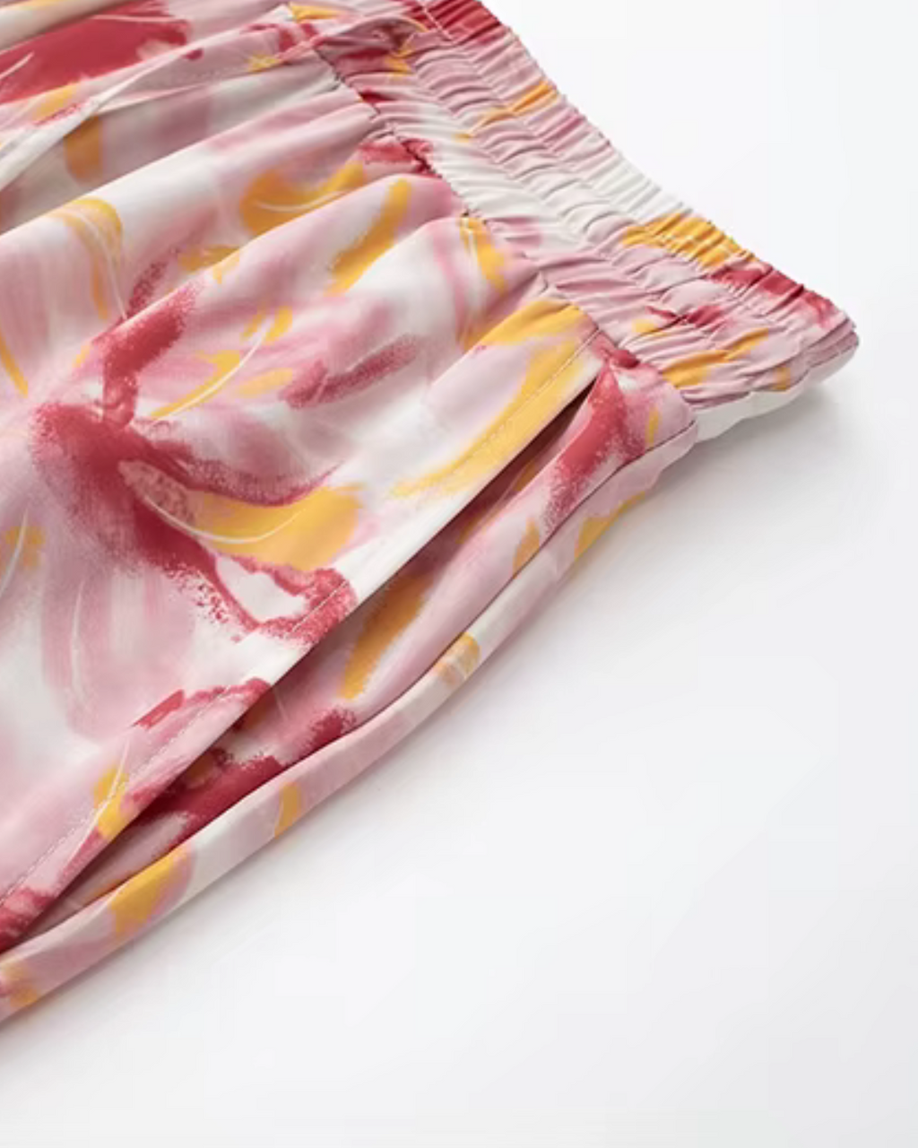 Vintage Chique Bloemenprint Broek met Trekkoord voor Dames