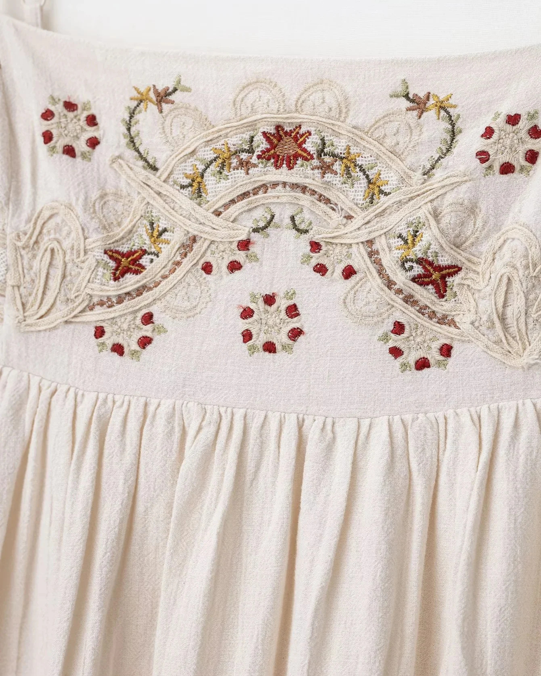 Losse Bohemian Zomerjurk met Bloemenborduursel voor Dames