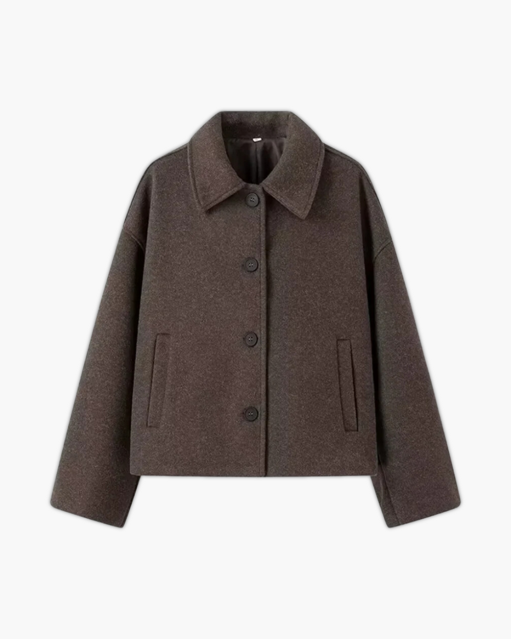 Korte Elegante Luxe Dubbelzijdige Wollen Jas voor Dames