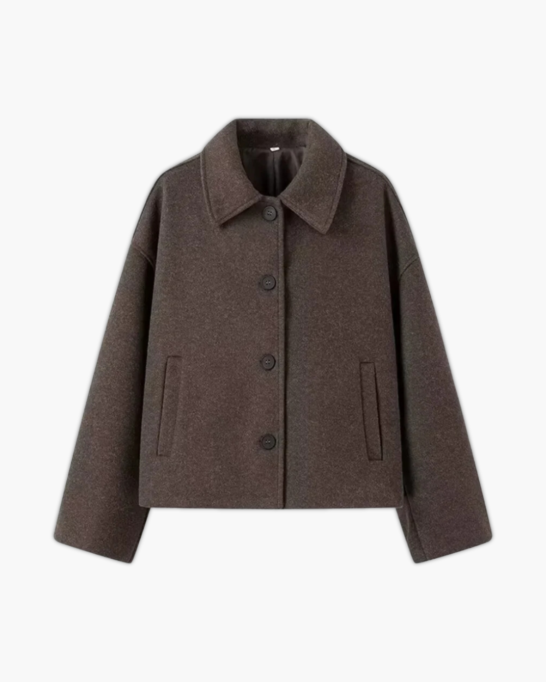 Korte Elegante Luxe Dubbelzijdige Wollen Jas voor Dames