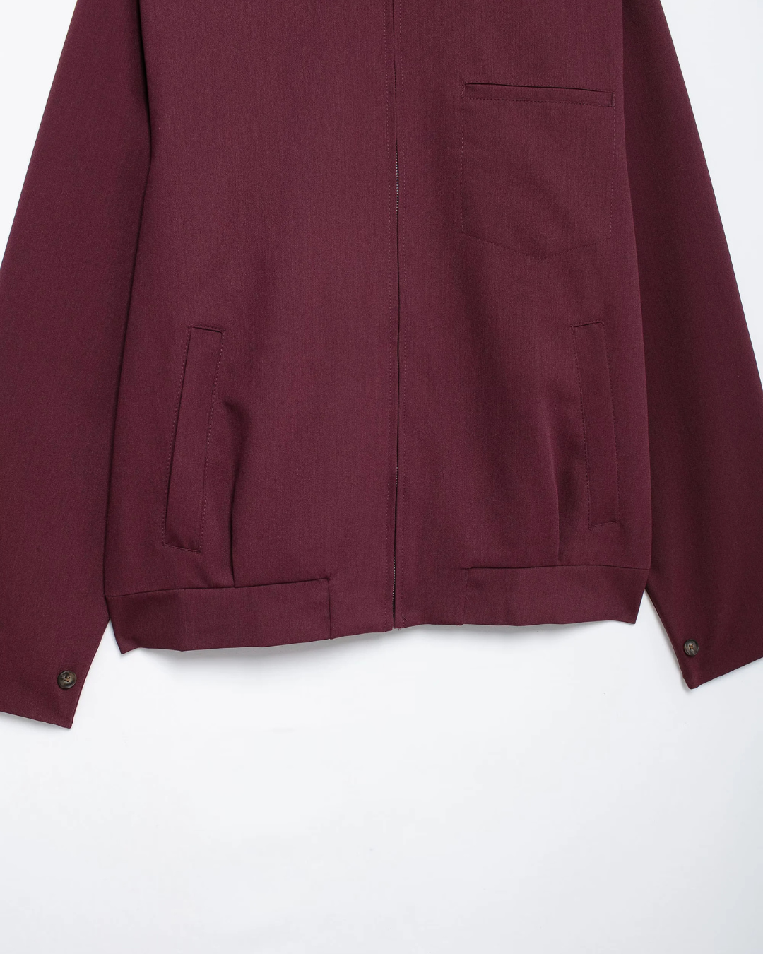 Vintage Effen Bomberjas met Lange Mouwen en Rits voor Dames