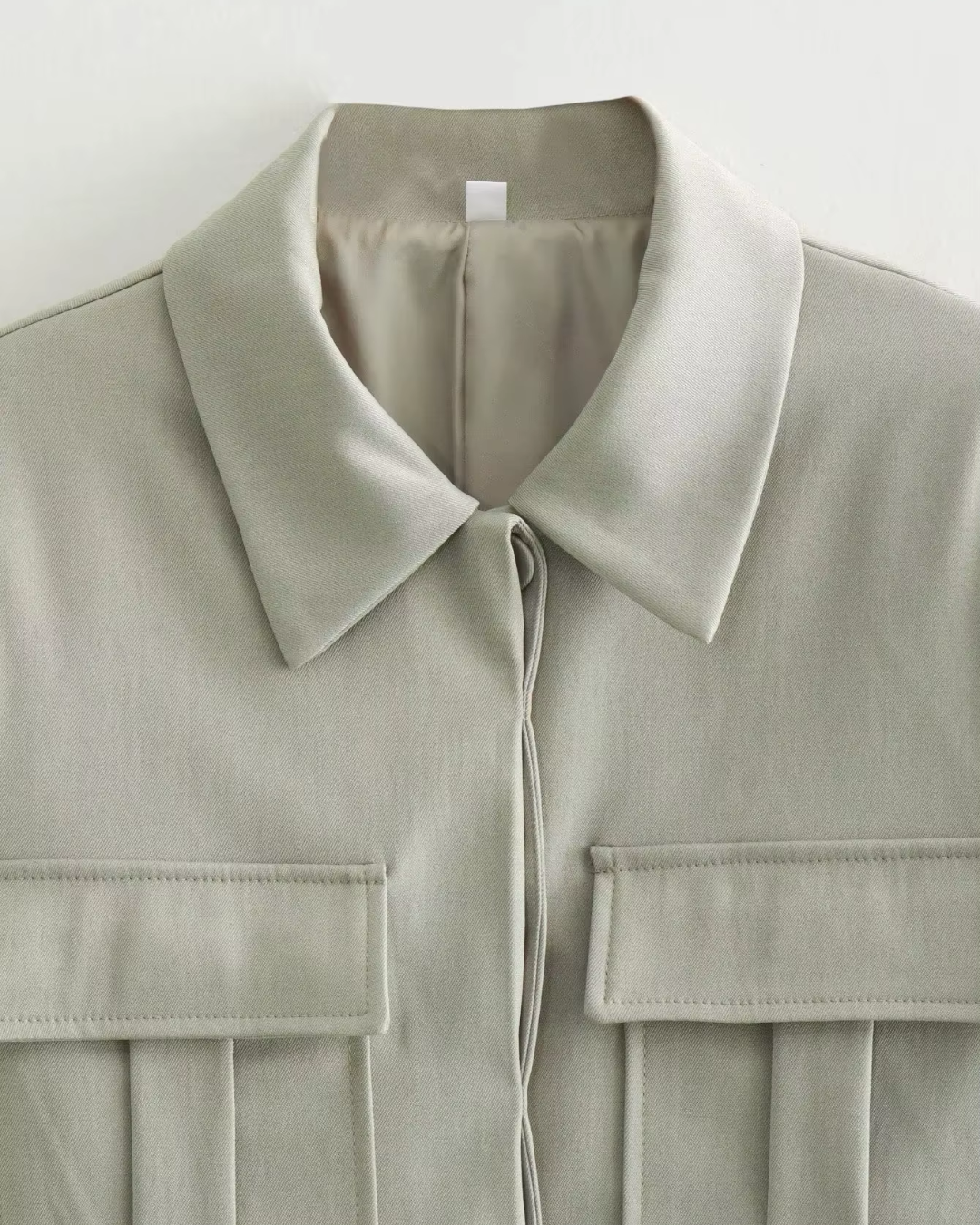 Trendy Groene Tweedelige Jas en Broek Set voor Dames