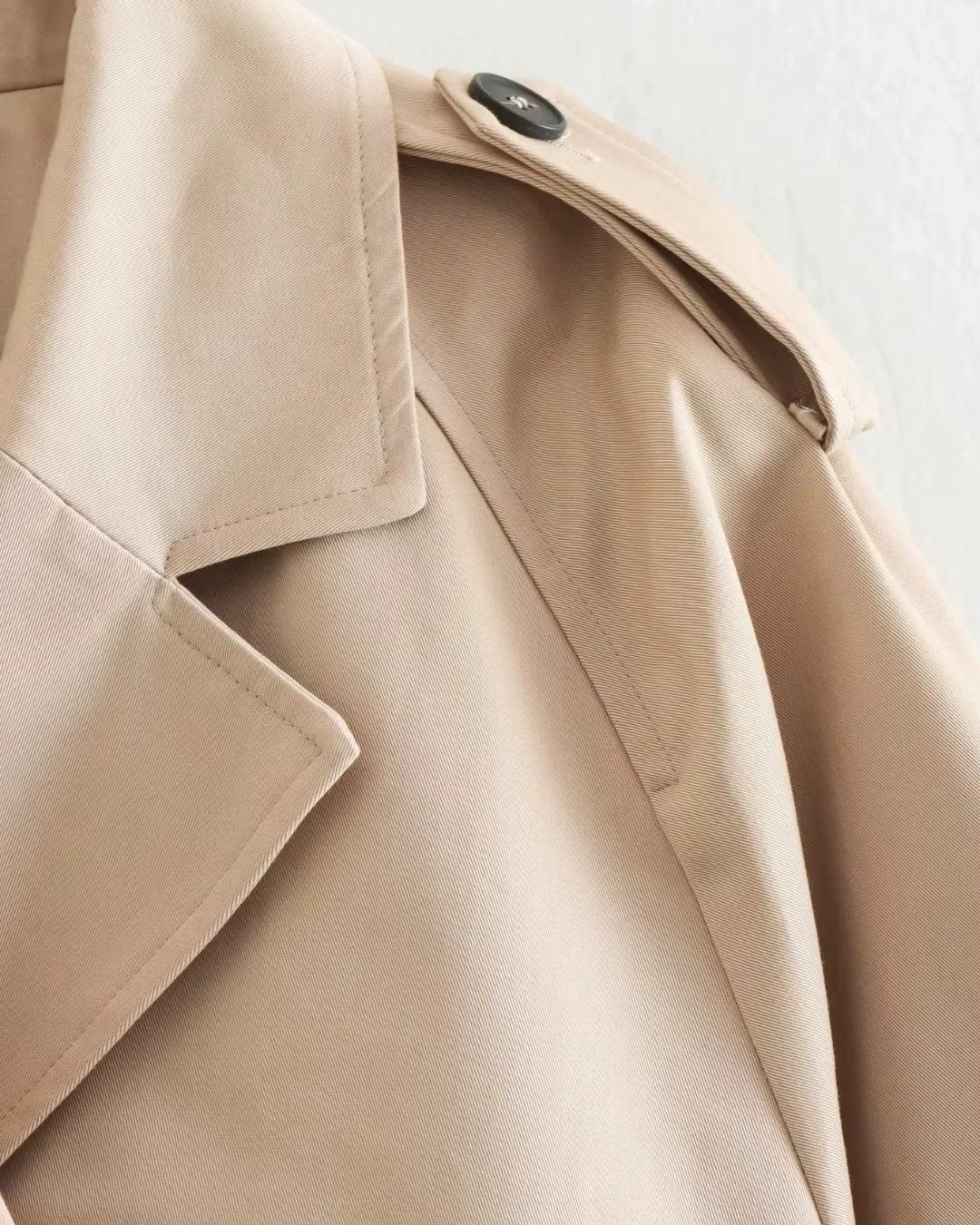 Cropped Jas met Riem en Double Breasted Design voor Dames