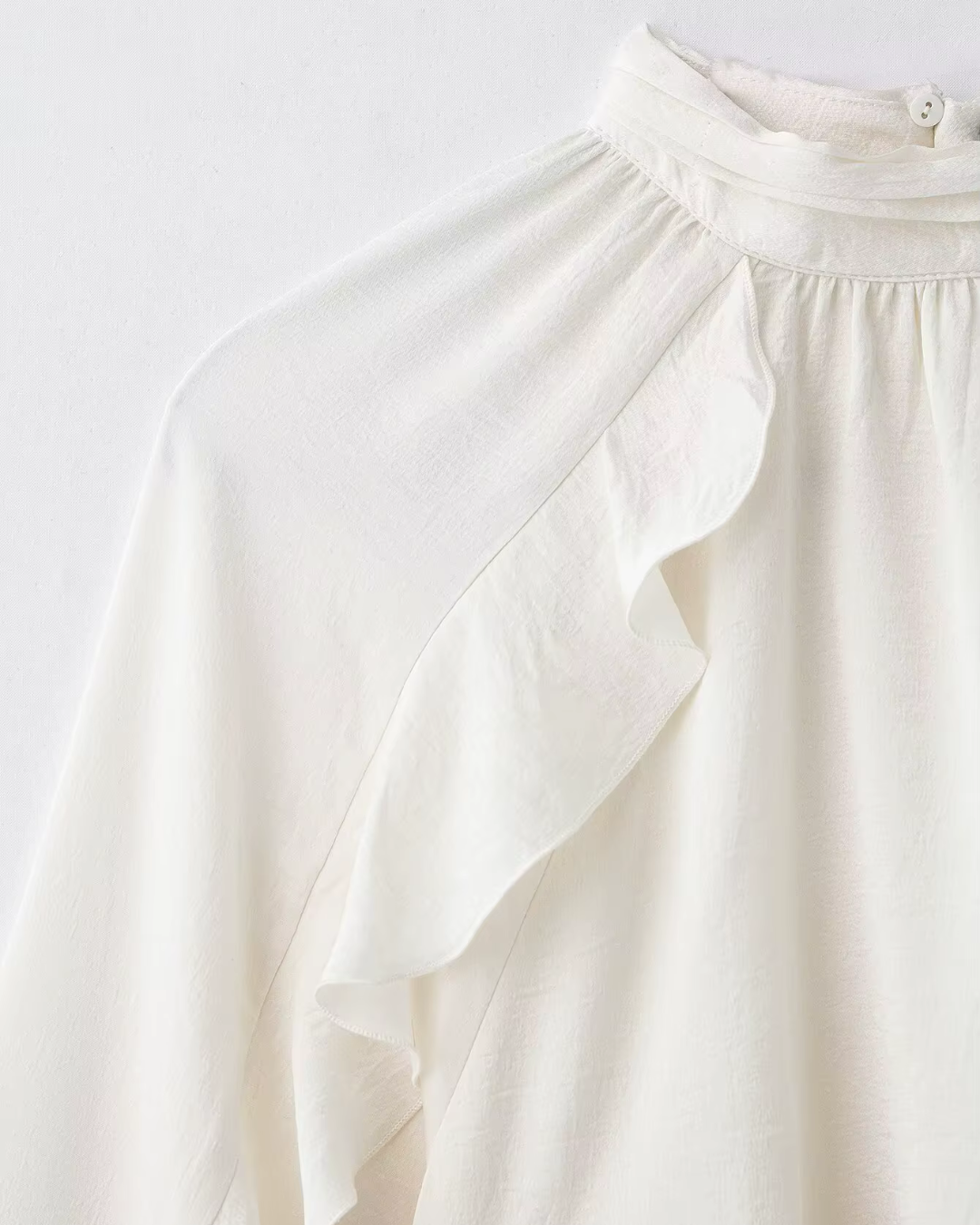 Effen Blouse met Knopen en Lange Mouwen voor Dames