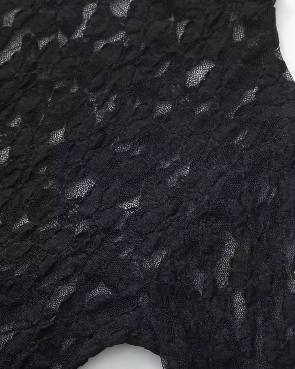 Gebloemde Zwarte Kanten Top en Broek Set voor Dames