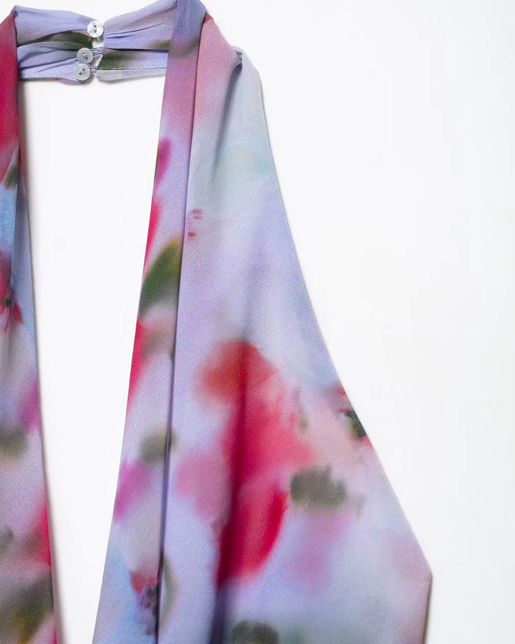 Retro Halter Hals Backless Midi Jurk met Print voor Dames