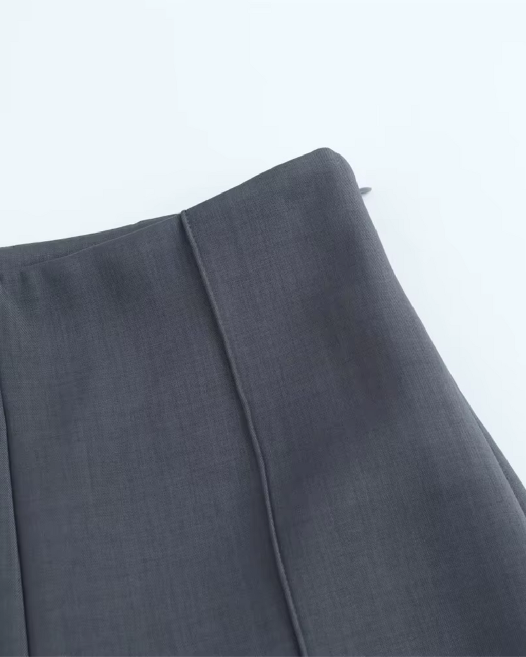 Hoge Taille Grijze Rechte Pijpen Broek voor Dames