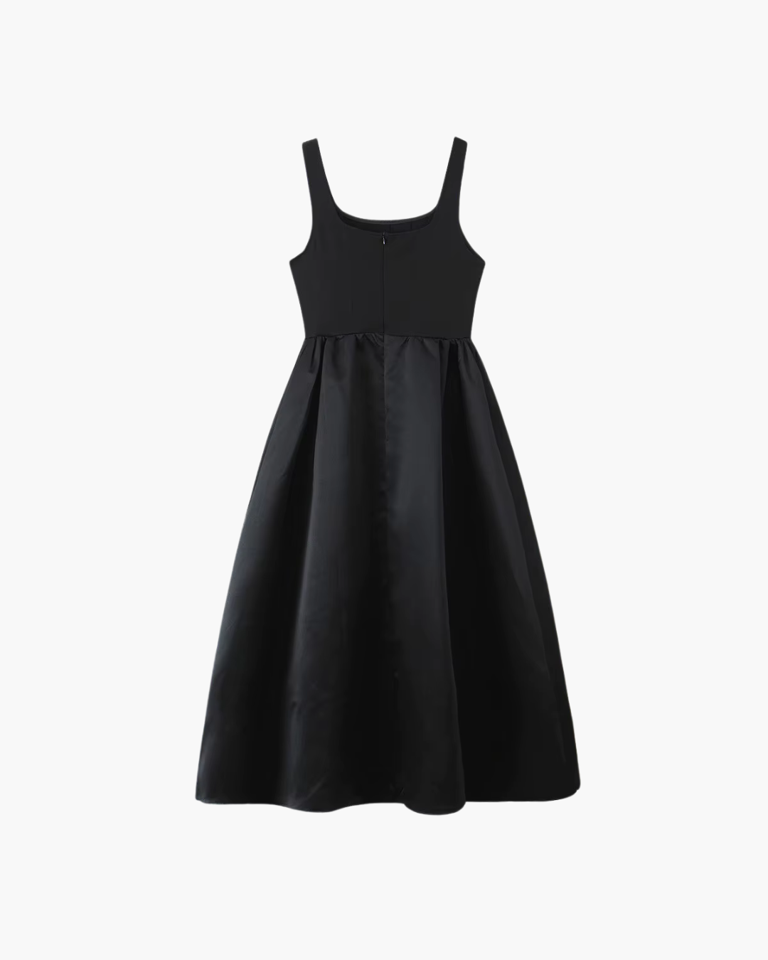 Elegante Zwarte Geplooide Maxi Jurk voor Dames