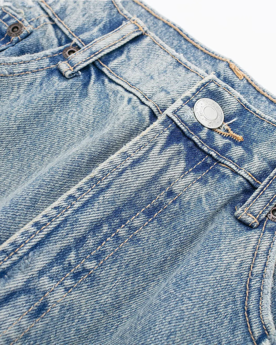 Vintage Denim Jeans met Gaten & Hoge Taille voor Dames