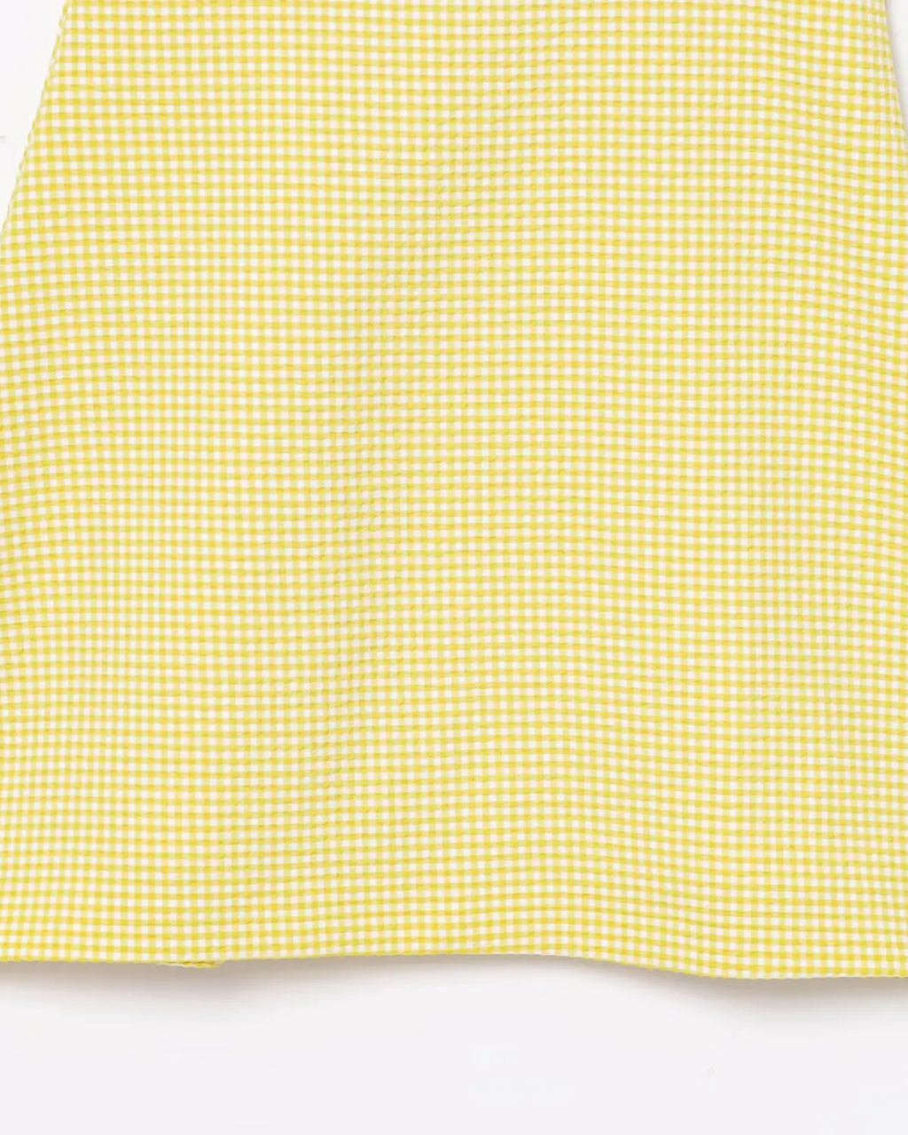 Gele Geruite Jurk met Vierkante Hals, Open Rug & Strikdetail voor Dames