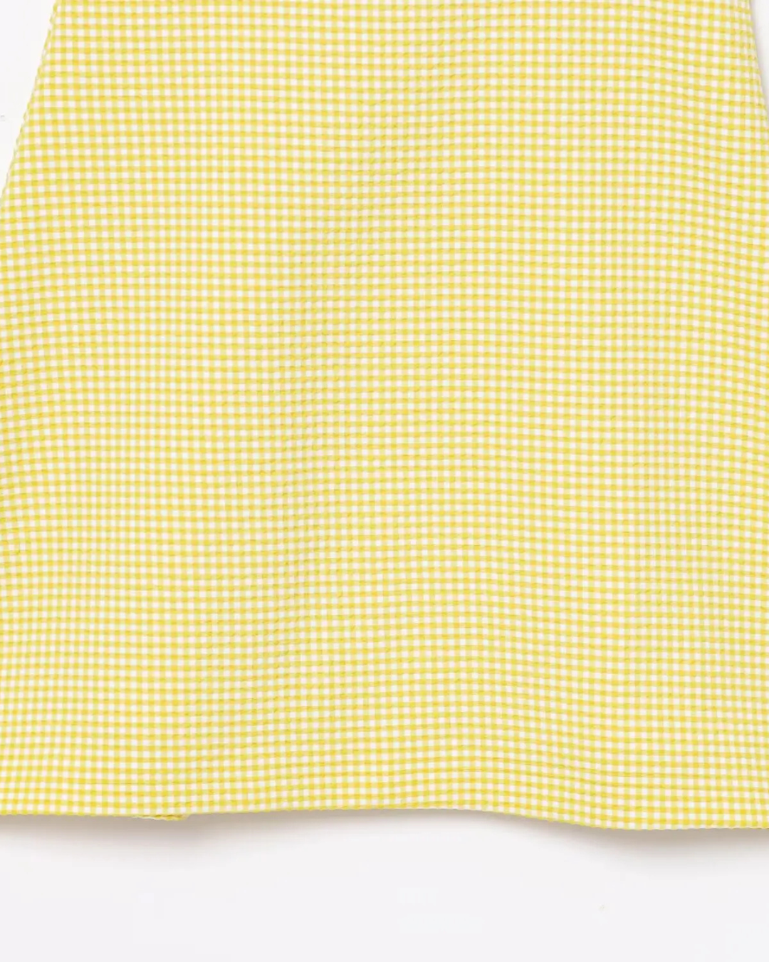 Gele Geruite Jurk met Vierkante Hals, Open Rug & Strikdetail voor Dames