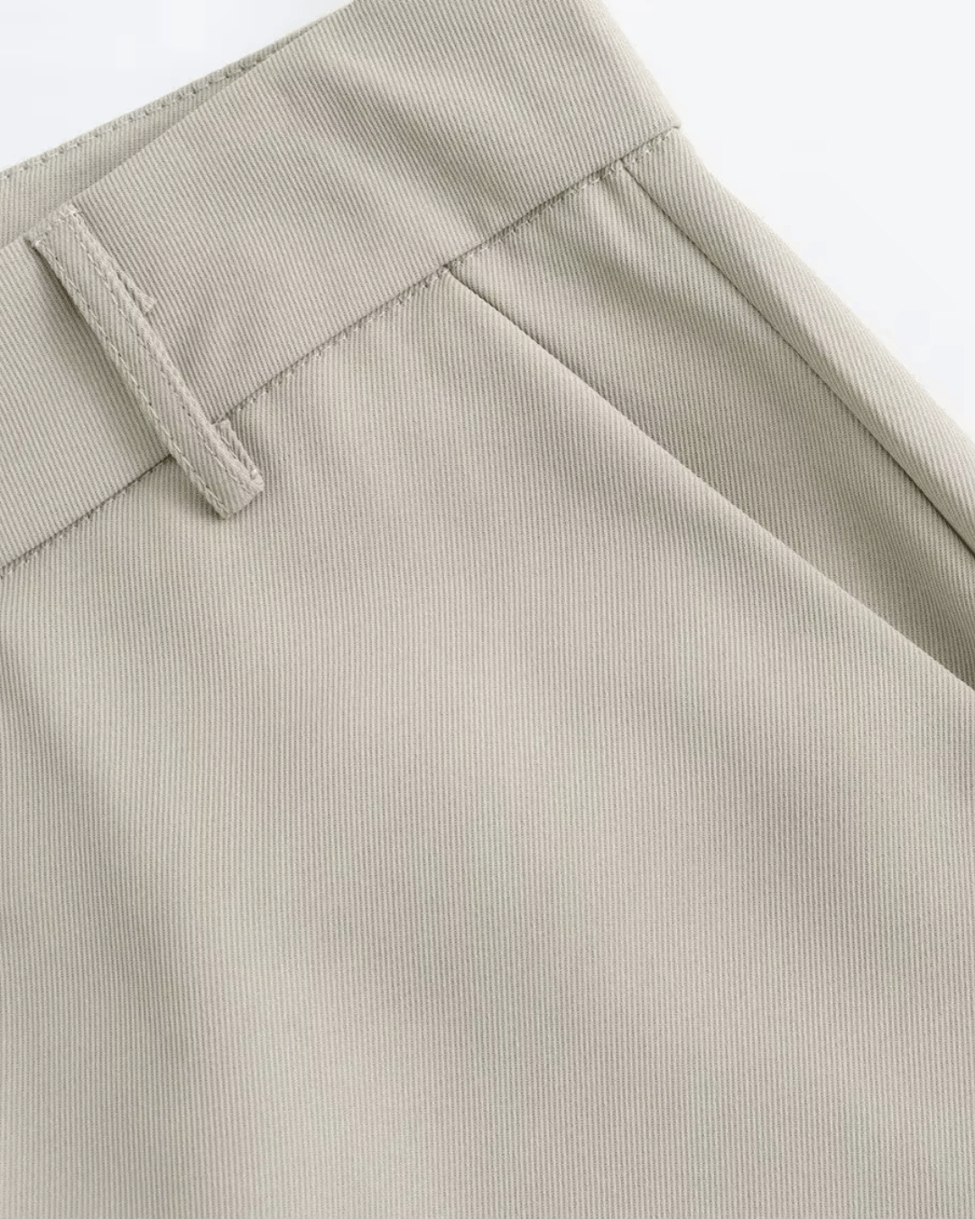 Vintage Beige Casual Pantalon met Hoge Taille voor Dames