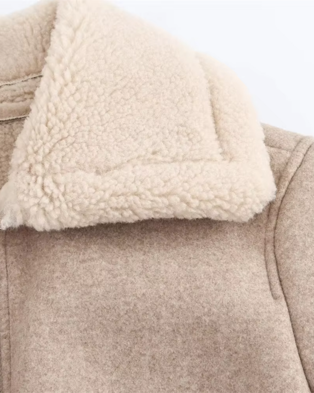 Minimalistische Damesjas met Zachte Kraag voor Dames