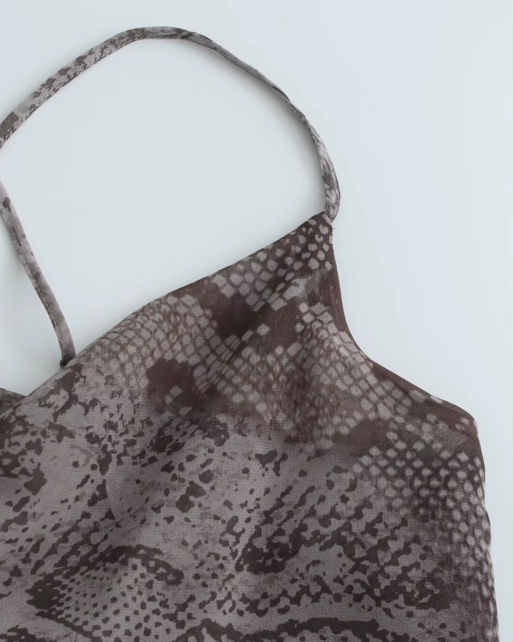 Gedrukte Mouwloze Midi Zomerjurk met Open Rug voor Dames