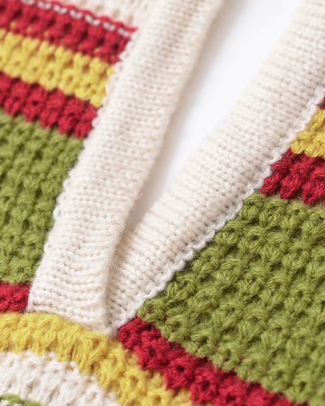 Gestreepte Gehaakte Rugloze Mini-Jurk voor Dames