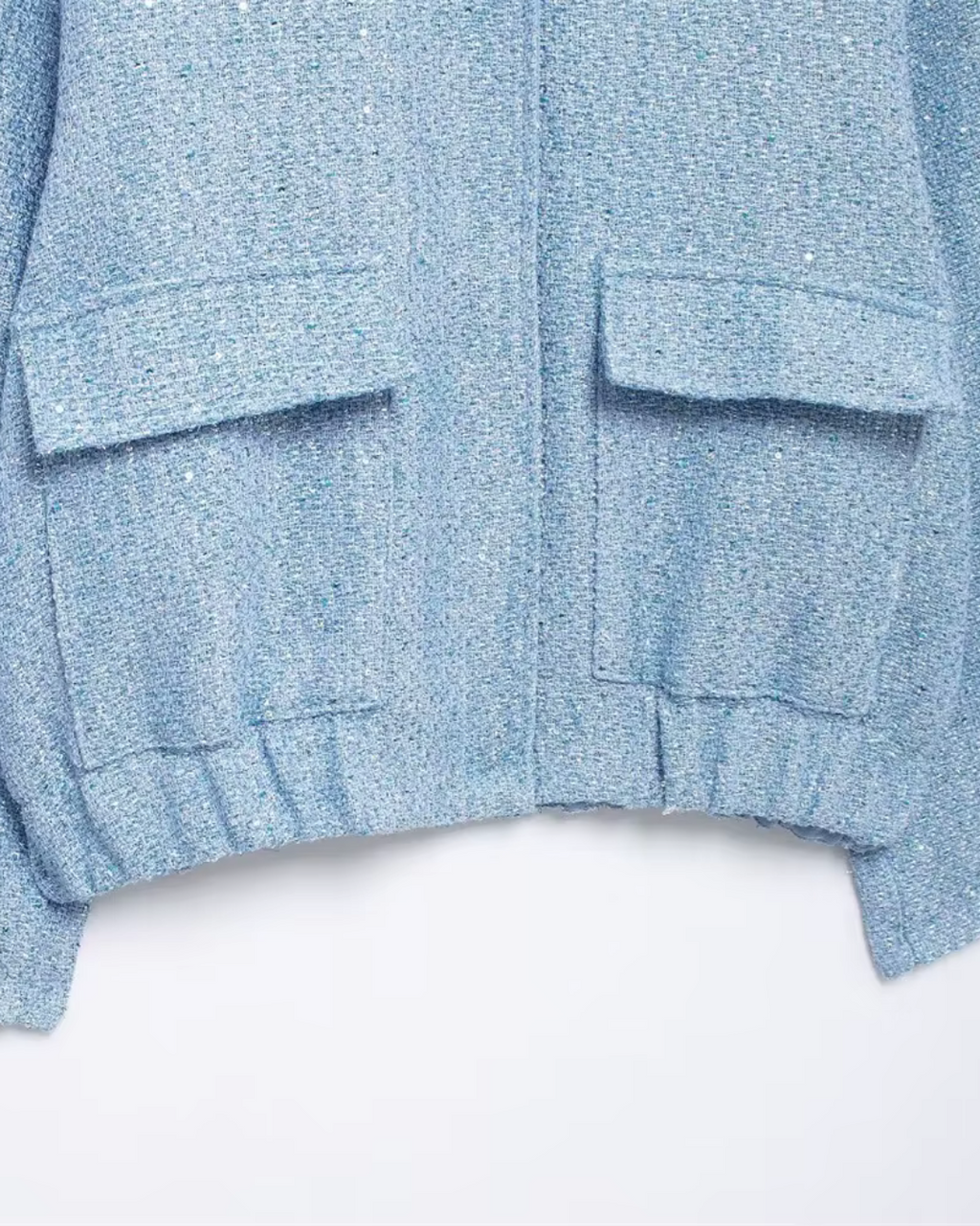 Wollen Damesjas met Lovertjes en Zakdecoratie