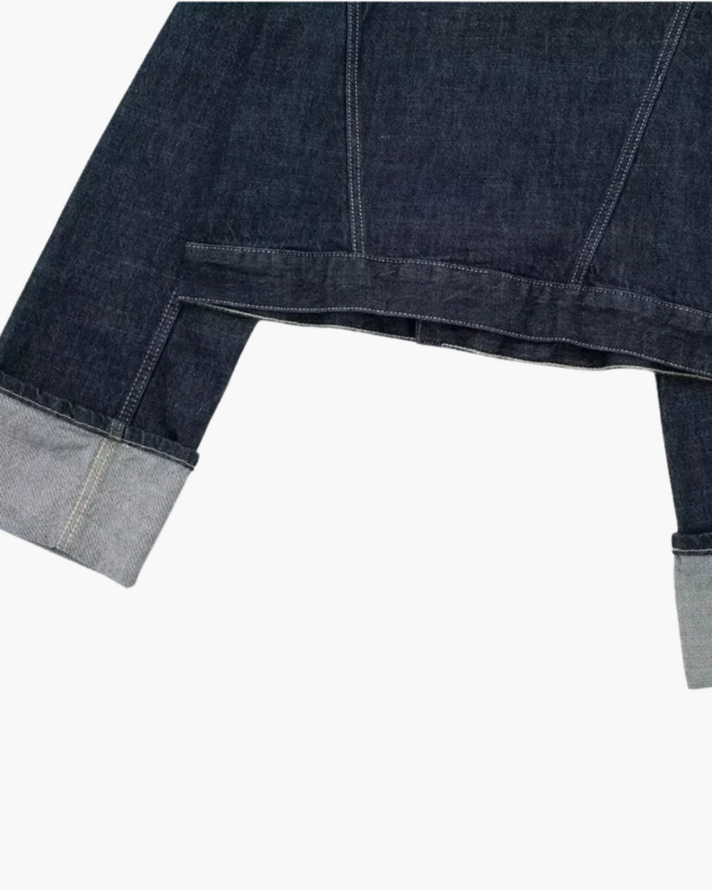 Donkere Denim Oversized Set Met Stiksels voor Dames