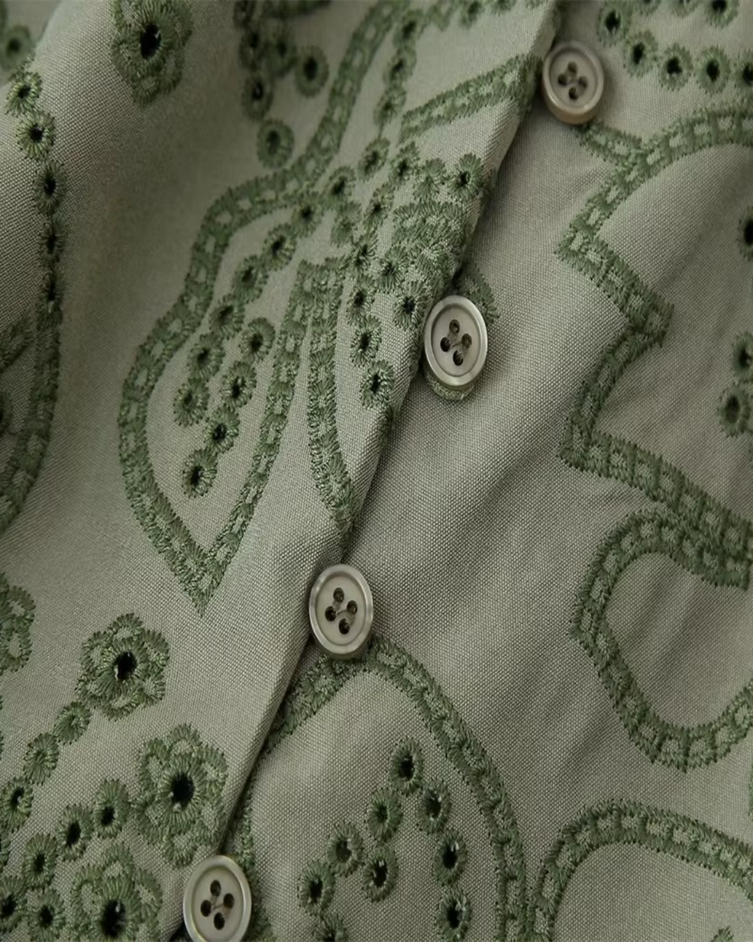 Geborduurde Holle Jurk voor Dames