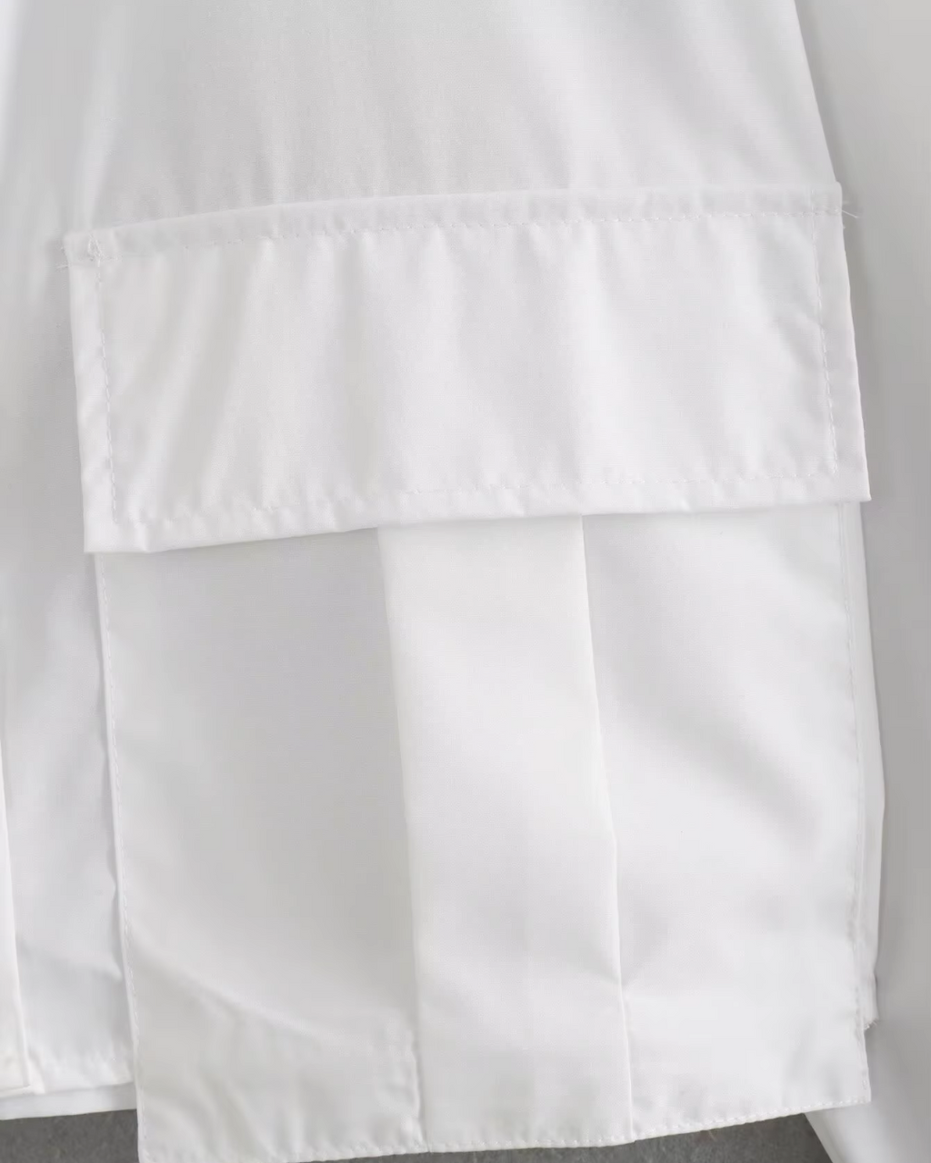 Cropped Blouse met Lange Mouwen en Zakken voor Dames