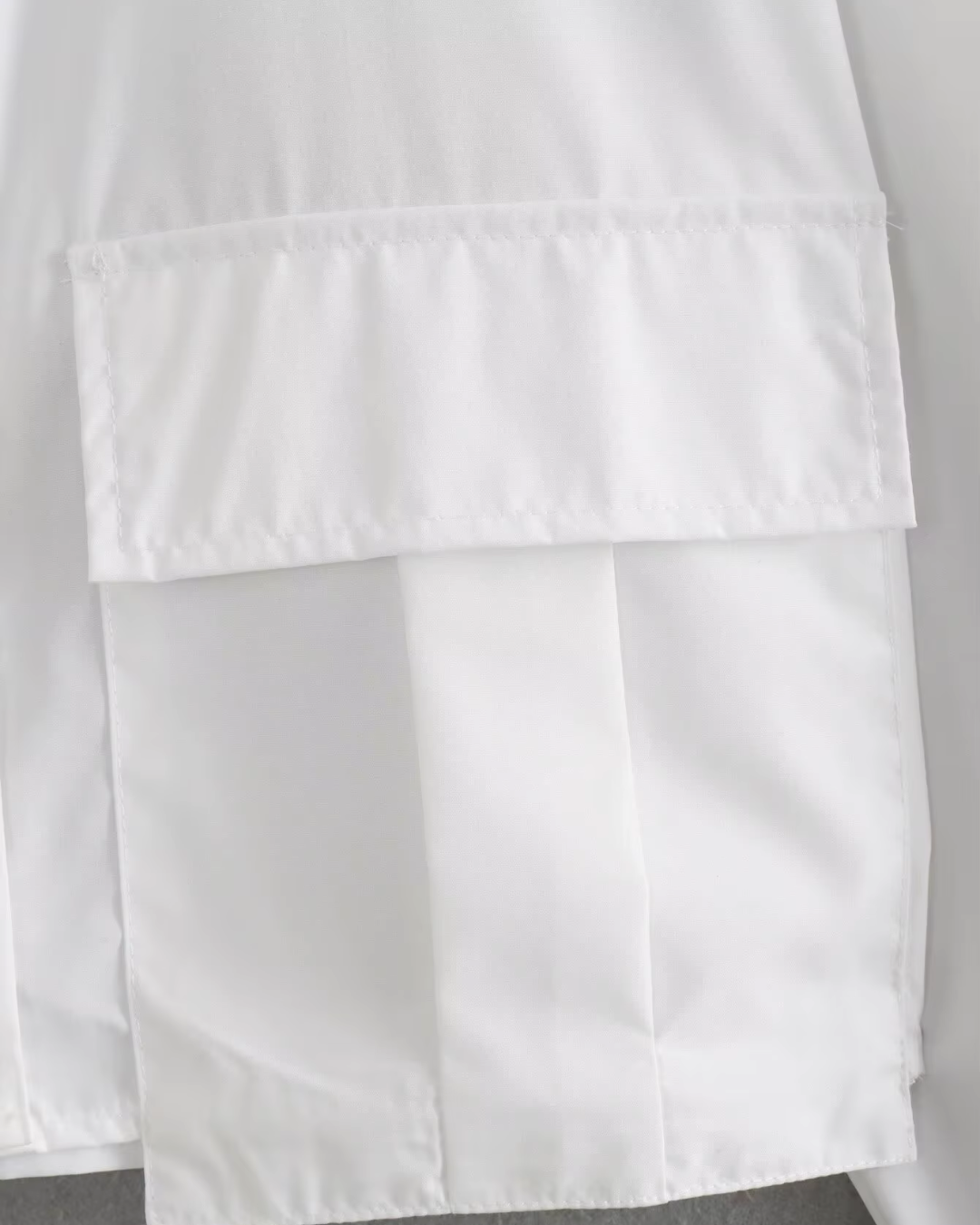 Cropped Blouse met Lange Mouwen en Zakken voor Dames