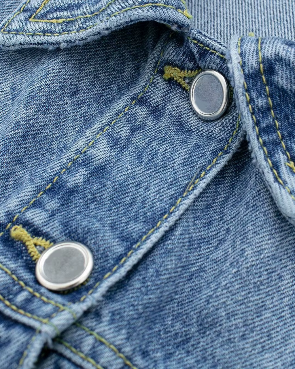 Denim Zomerjurk met Kraag en Zakken voor Dames