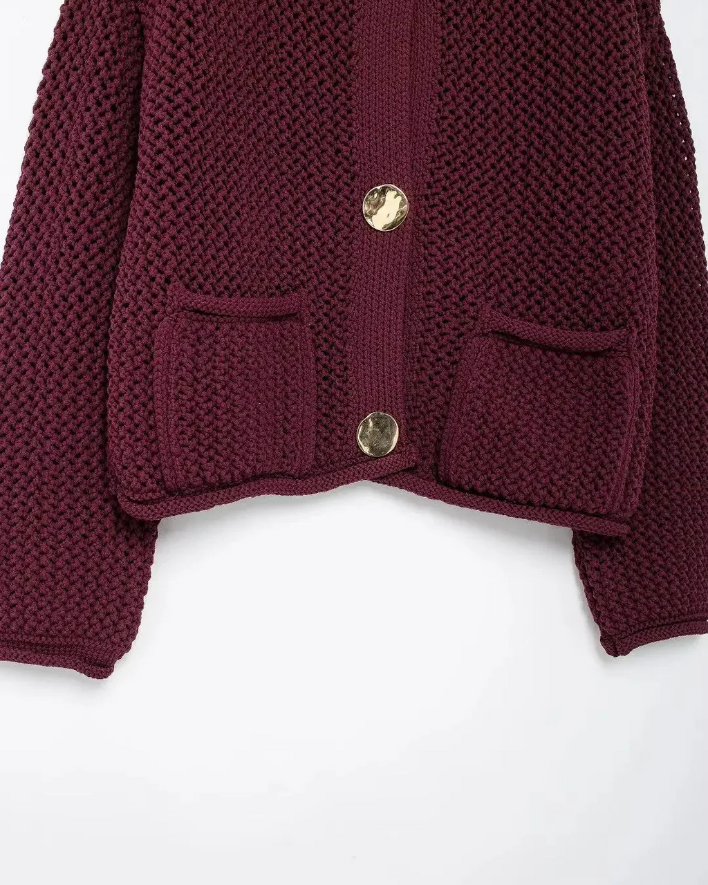 Gebreid Vest met Losse Lange Mouw voor Dames