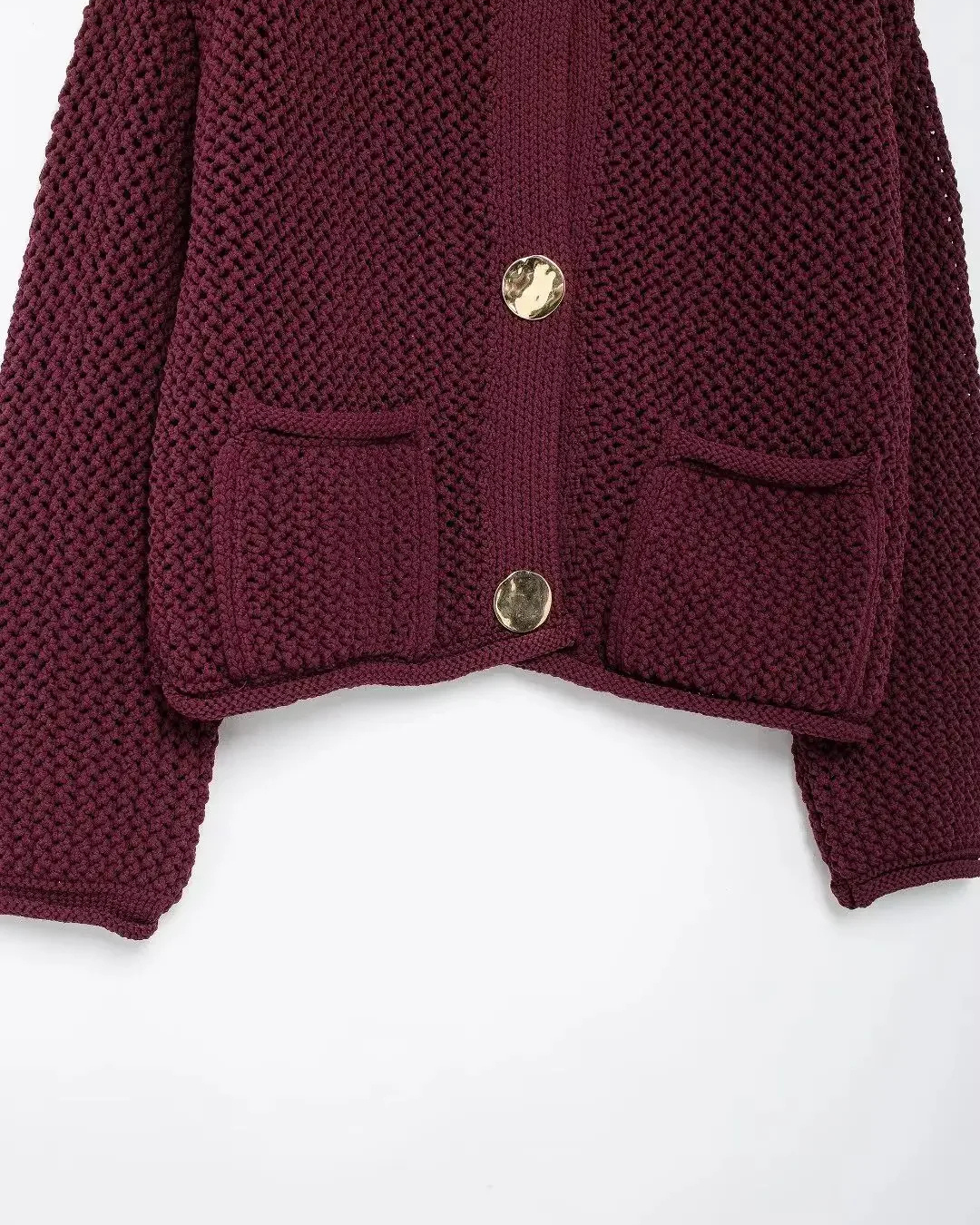 Gebreid Vest met Losse Lange Mouw voor Dames