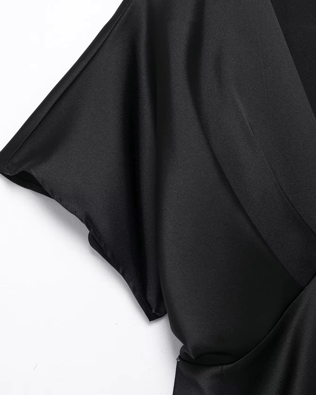 Zwarte Satijnen Zomer Jurk voor Dames