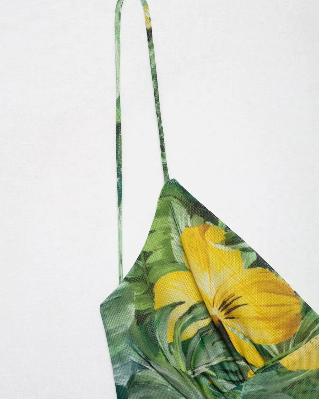 Mouwloze Mini-jurk met Print en Open Rug voor Dames